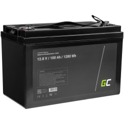 Green Cell CAV05 Battery LiFePO4 12.8V 100Ah Durable Lightweight Efficient