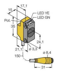 Czujnik dyfuzyjny Turck QS18VP6DBQ 3061667 1 szt.
