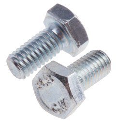 Śruba z łbem sześciokątnym gwint M6 12mm Stalowe Sześciokątny Powlekane jasnym cynkiem RS PRO