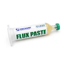 Topnik lutowniczy Mechanic UV223 Flux Paste żel do SMD BGA THT strzykawka 20ml, tłok, igła