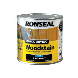 Ronseal 36951 Quick Drying Woodstain Satin Ebony 250ml