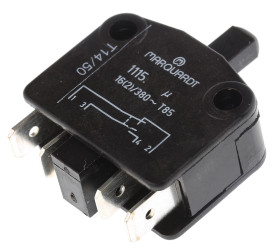 Mikroprzełącznik drzwi, IP40, Trzpień, SPDT, 16 A przy 380 V AC, Wypustka