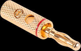 Wtyk głośnikowy banan złoty Cabletech