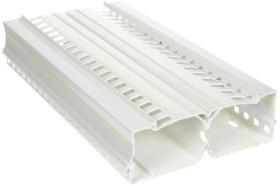 Wiring duct, (L x W x H) 1.8 m x 183.4 x 79.2 mm, PVC, white, DRD33WH6