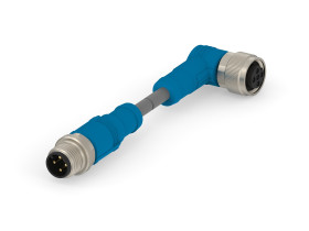 Zespół Kablowy ze złączem Złącze M12 długość 1.5m Rodzaj A Męskie Złącze B Złącze M12