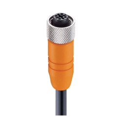 Kabel konfekcjonowany jednostronnie złącze M12 żeńskie proste 4-PINowe kodowanie A ekranowany PUR czarny RKTS 4-288/5 M