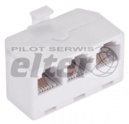 Rozdzielacz telefoniczny Wtyk/3Gniazda RJ11 6p4c