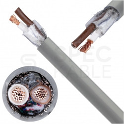 Kabel sterowniczy BiT LIYCY 2x0,5mm2 szary 300/300V ekranowany olejoodporny linka Bitner