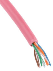 Kabel kat. 5, UTP, l. żył: 7, 50m, Skrętka, Czerwony, PVC, złącze: Niezakończony literał/Niezakończonym