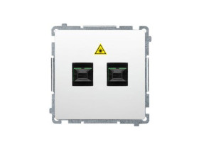 SIMON BASIC Gniazdo światłowodowe / optyczne podwójne SC/APC (moduł) biały BMGS2.01/11 KONTAKT SIMON