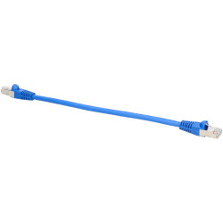 TruConnect TRUP6A0.25BL 25cm CAT 6A S/FTP LSZH Full Copper Patch Lead - Blue