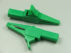 Krokodylek 27.262.4;8.102G;zielony wtyk.g.ban.4mm;32A/1000V;bezpieczny