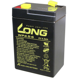 Long WP4.5-6 Battery: 6V 4.5Ah AGM Compact Low Self-Discharge