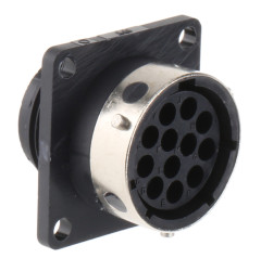 Złącze wielostykowe przemysłowe 12-pinowe, panelowe Gniazdo ITT Cannon