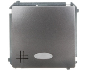 Simon Basic Łącznik krzyżowy stal inox z podświetleniem, szybkozłącza, czerwonym BMW7L.01/21