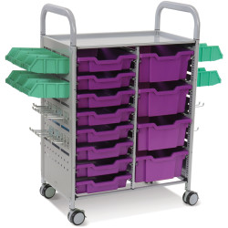 Callero Plus STEAM Activity Double Trolley &amp; Plum Purple Gratnells Trays