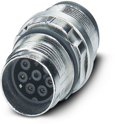 Panel plug, M17, 8 pole, crimp connection, standard/SPEEDCON locking system, straight, 1242793