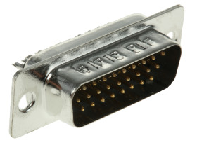 Złącze D-Sub 26-pinowe Męski Proste Montaż na panelu raster 2.29mm Złoto na niklu