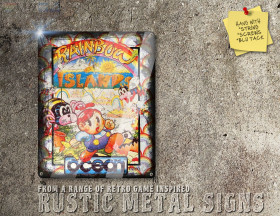 Chic Amiga, C64, Spectrum Game Rainbow Islands Box Artwork Metal Sign [608]