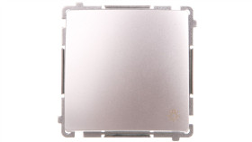 Simon Basic Przycisk Światło 10Ax 250V, Szybkozłącza, Srebrny Mat Bms1.01/43