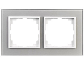 Sentia Ramka podwójna szklana srebrna 1472-63