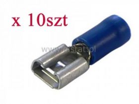 Gniazdo płaskie izolowane częściowo 6,3mm op.10szt