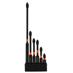 Zestaw wkrętaków krzyżakowych długie bity śrubokręty utwardzane 6w1