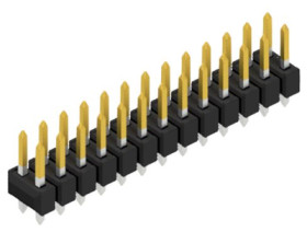 Pin header, 26 pole, pitch 2.54 mm, straight, black, 10054370