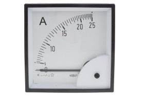 Amperomierz analogowy panelowy AC zakres 0/25A Direct Connected wysokość wycięcia: 92mm wartość 0/25A Direct Connected