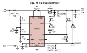 Positive High Voltage Hot Swap Controller with Open-Circuit Detect