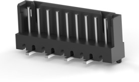 Pin header, 9 pole, pitch 2 mm, straight, black, 292171-9