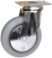 Koło samonastawne średnica kabla 100mm Płyta Guitel Hervieu 80kg wysokość całkowita 137mm