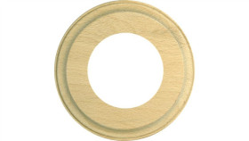 Ramka Pojedyncza Okrągła Do Łączników I Gniazd Retro Ceramic - Jasne Drewno
