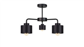 Lampa Sufitowa Nowoczesna 3 Xe27 Simply Black