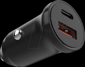 FIXCC20N-CU-BK USB charger 20 W, 5-12 V, 3 A, 1x USB-C, 1x USB-A, car, black