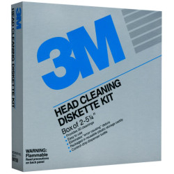 3M Head Cleaning Diskette Kit - Box of 2-5,25"