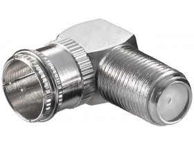 Adapter kątowy: wtyczka F (quick) gniazdo F 90° cynkowa...