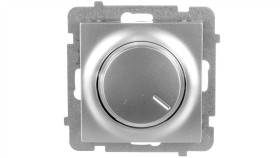 As Ściemniacz Przyciskowo-Obrotowy /Żarowy I Halogenowy/ Srebro Łp-8G/M/18