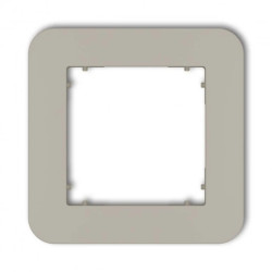 MINI Ramka uniwersalna pojedyncza zaokrąglona z tworzywa taupe 60MRTZ-1