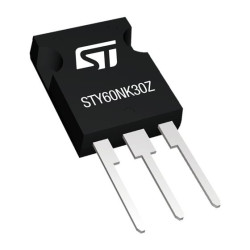 STY60NK30Z N-channel 300 V, 33 mOhm typ., 60 A SuperMESH Power MOSFET in a Max247 package