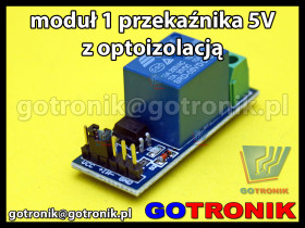 Moduł 1 przekaźnika 5V z optoizolacją
