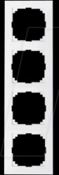 MEG4040-3619 M-PURE frame - 4-gang, polar white
