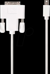 CCGP37700WT20 Cable, Mini DisplayPort male &gt; DVI-D male, 2 m, white