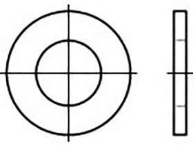 Podkładka TOOLCRAFT TO-6853950 6.6 mm 12 mm stal 1000 szt.