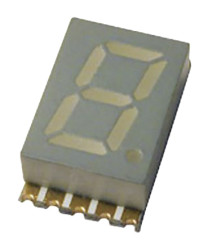 Wyświetlacz diodowy LED 7-segmentowy ze wspólną anodą 27 mcd RH DP, Czerwony 7.6mm Kingbright 630 nm