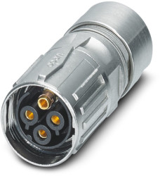 Jack, M17, 4 pole, crimp connection, SPEEDCON locking, straight, 1243211