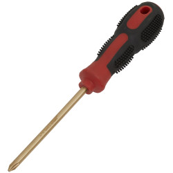Sealey NS097 Screwdriver Phillips #2 x 100mm - Non-Sparking, Beryllium Copper