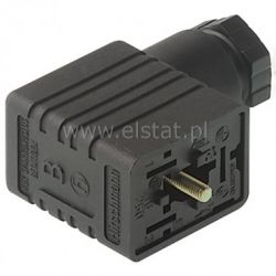 GM 216 NJ styki 2+PE dławik M16, Hirschmann czarny