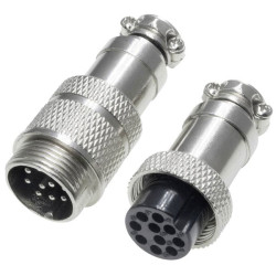 Pollin 453568 Connector Set Plug/Socket 10 Pins DIN 10