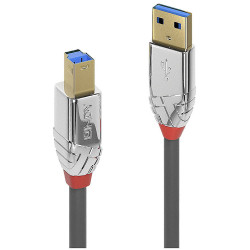 LINDY 36664 USB cable USB 3.2 1st Gen A-B plug 5m Grey
